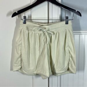Summersalt‎ Dolphin Hem Tan Ivory White Terry Cloth Shorts size small beach pool